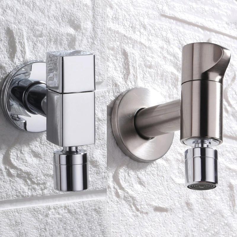 Contemporary Wall-Mounted Bathroom Faucet Knob Handle Solid Brass Round Faucet by BowLift