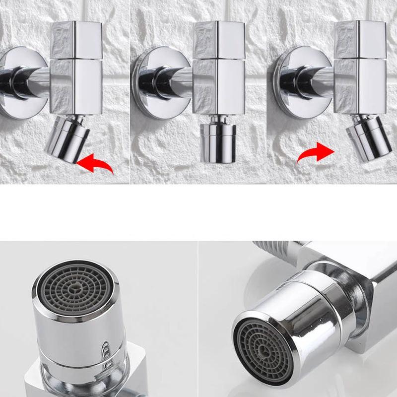 Contemporary Wall-Mounted Bathroom Faucet Knob Handle Solid Brass Round Faucet by BowLift