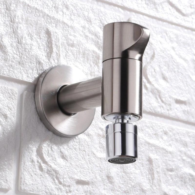 Contemporary Wall-Mounted Bathroom Faucet Knob Handle Solid Brass Round Faucet by BowLift