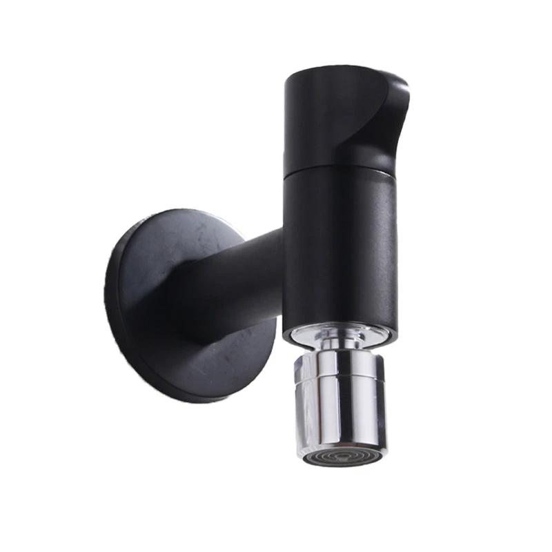 Contemporary Wall-Mounted Bathroom Faucet Knob Handle Solid Brass Round Faucet by BowLift