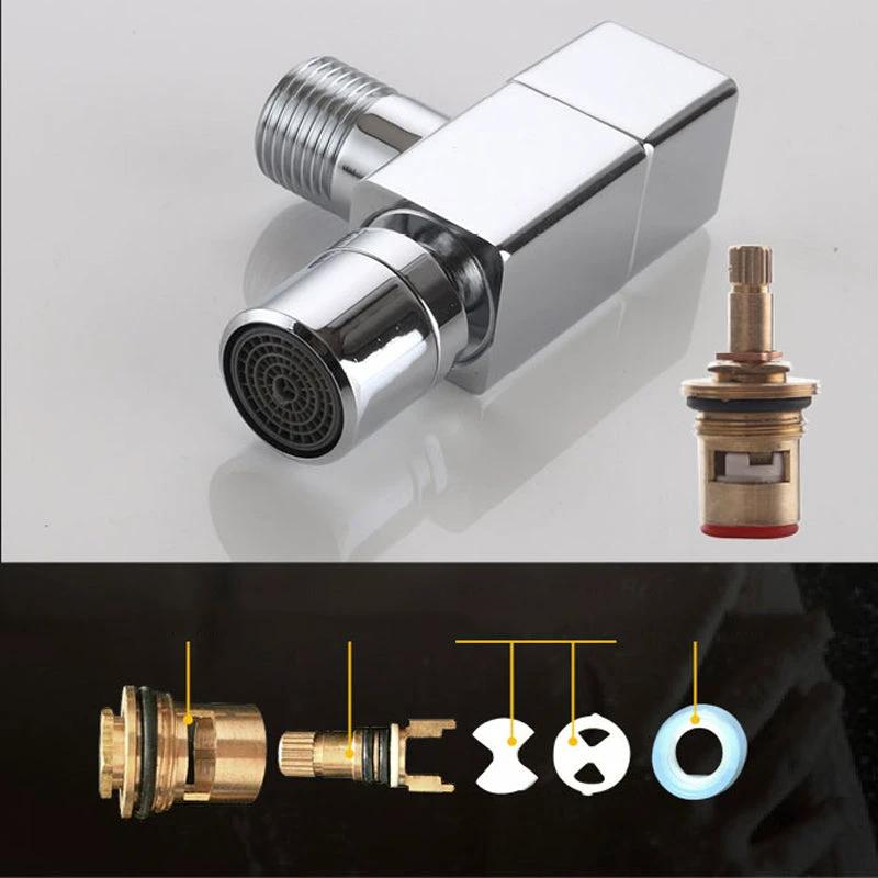 Contemporary Wall-Mounted Bathroom Faucet Knob Handle Solid Brass Round Faucet by BowLift