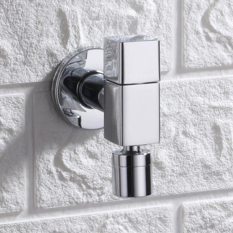 Contemporary Wall-Mounted Bathroom Faucet Knob Handle Solid Brass Round Faucet by BowLift