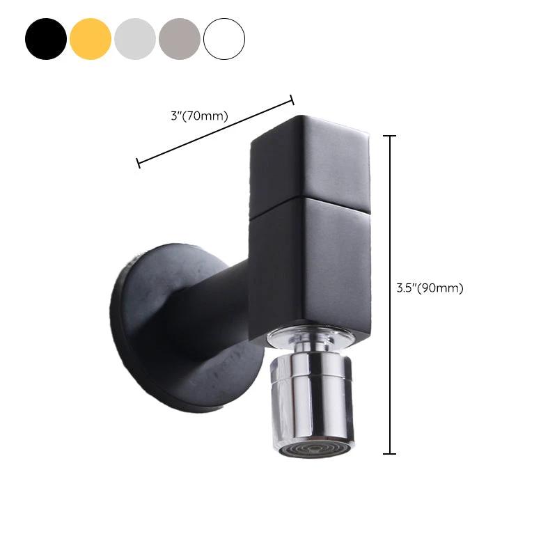 Contemporary Wall-Mounted Bathroom Faucet Knob Handle Solid Brass Round Faucet by BowLift
