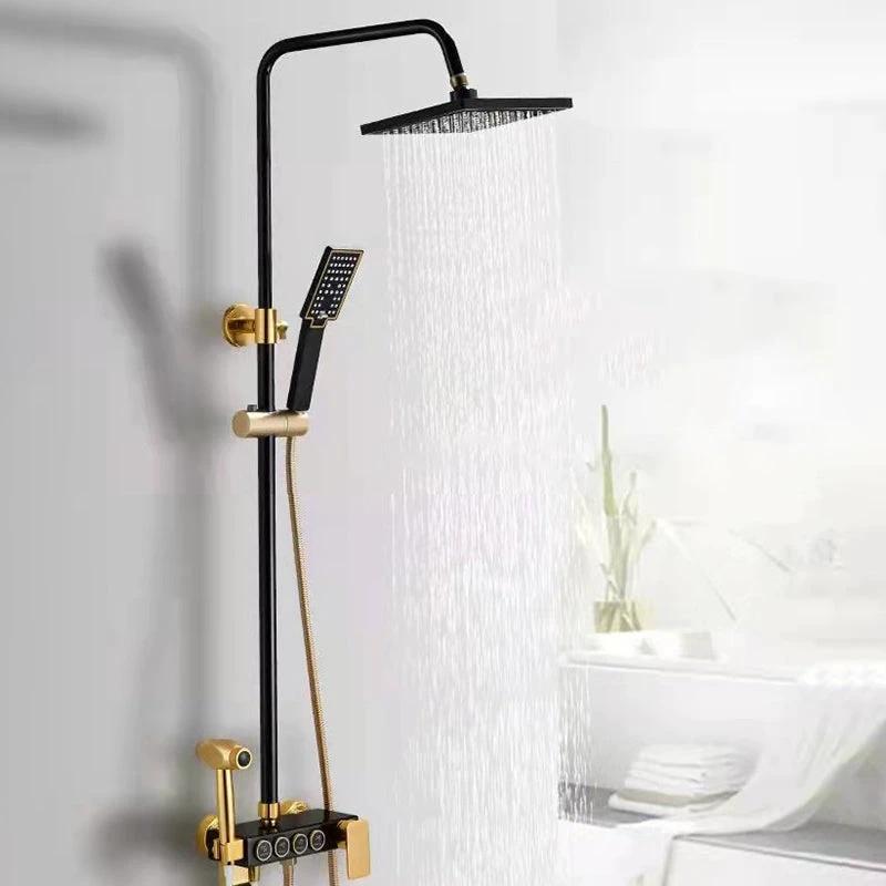 Modern adjustable water flow shower faucet shower arm shower system on the wall by BowLift