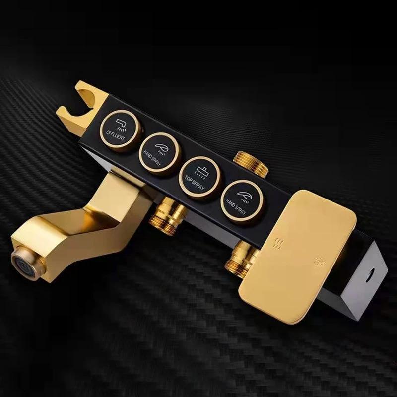 Modern adjustable water flow shower faucet shower arm shower system on the wall by BowLift