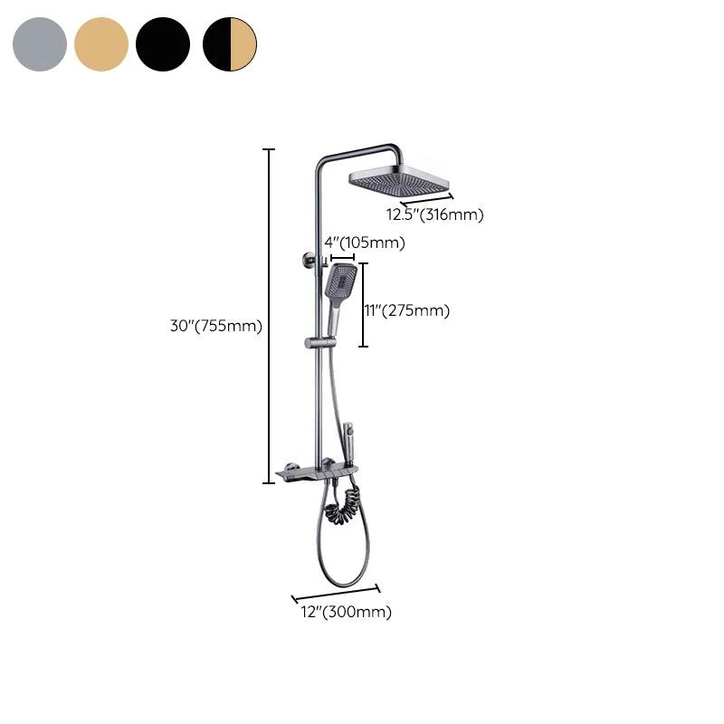 Modern adjustable water flow shower faucet shower arm shower system on the wall by BowLift