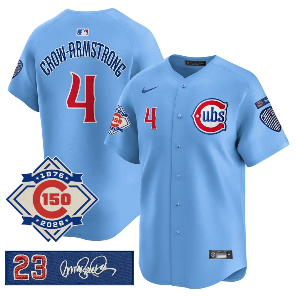 CHC Limited Jersey - 150th Anniversary & 'Ryno' Tribute Patch - All Stitched by Chicago Cubs