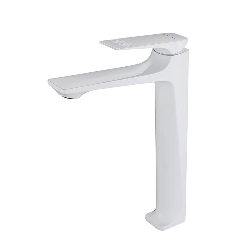 Modern Vessel Sink Faucet Copper Lever Handle Low Arc Vessel Faucet for the Bathroom by BowLift