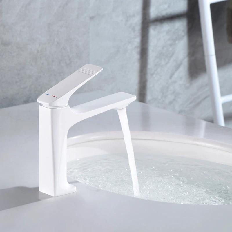 Modern Vessel Sink Faucet Copper Lever Handle Low Arc Vessel Faucet for the Bathroom by BowLift