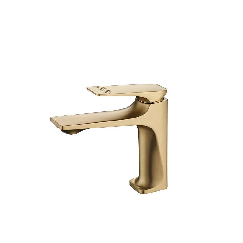 Modern Vessel Sink Faucet Copper Lever Handle Low Arc Vessel Faucet for the Bathroom by BowLift