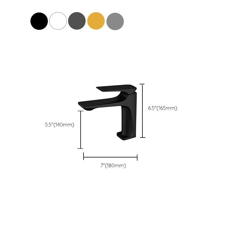 Modern Vessel Sink Faucet Copper Lever Handle Low Arc Vessel Faucet for the Bathroom by BowLift
