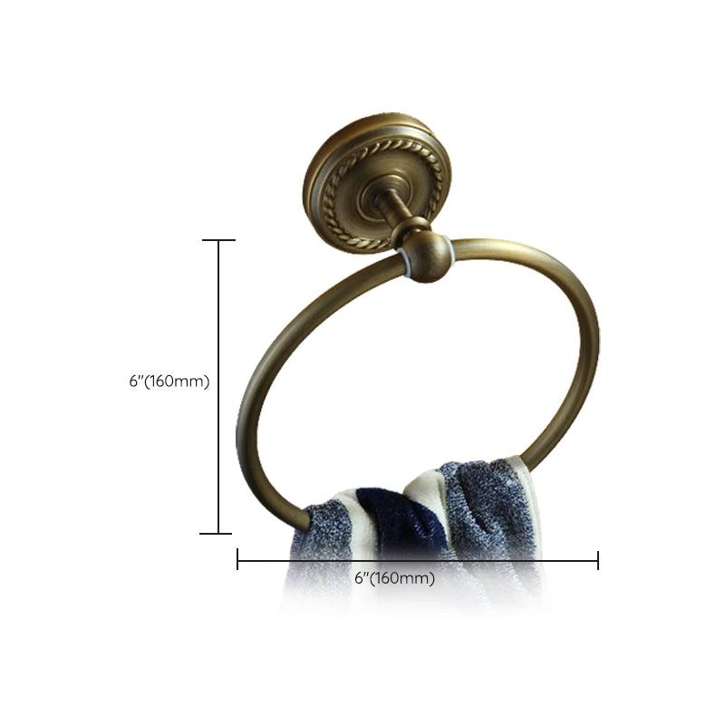 Worn Brass Traditional Bathroom Set with Bath Shelf/Paper Holder & Towel Bar by BowLift