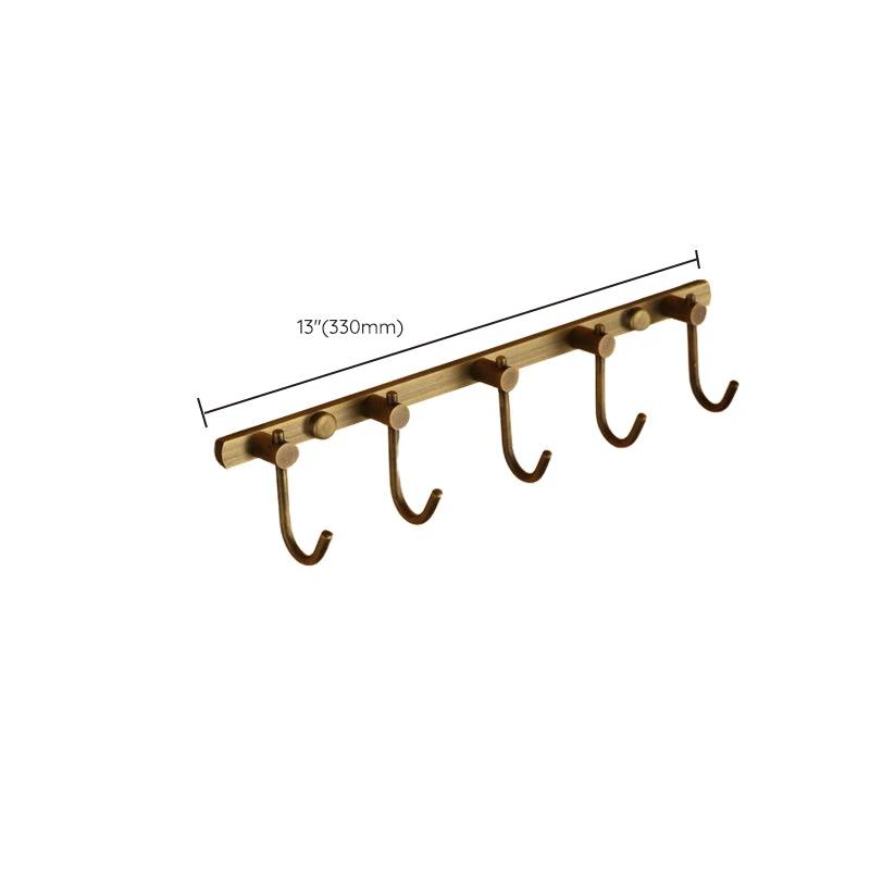 Worn Brass Traditional Bathroom Set with Bath Shelf/Paper Holder & Towel Bar by BowLift