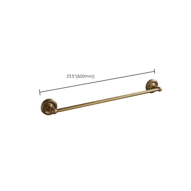 Worn Brass Traditional Bathroom Set with Bath Shelf/Paper Holder & Towel Bar by BowLift