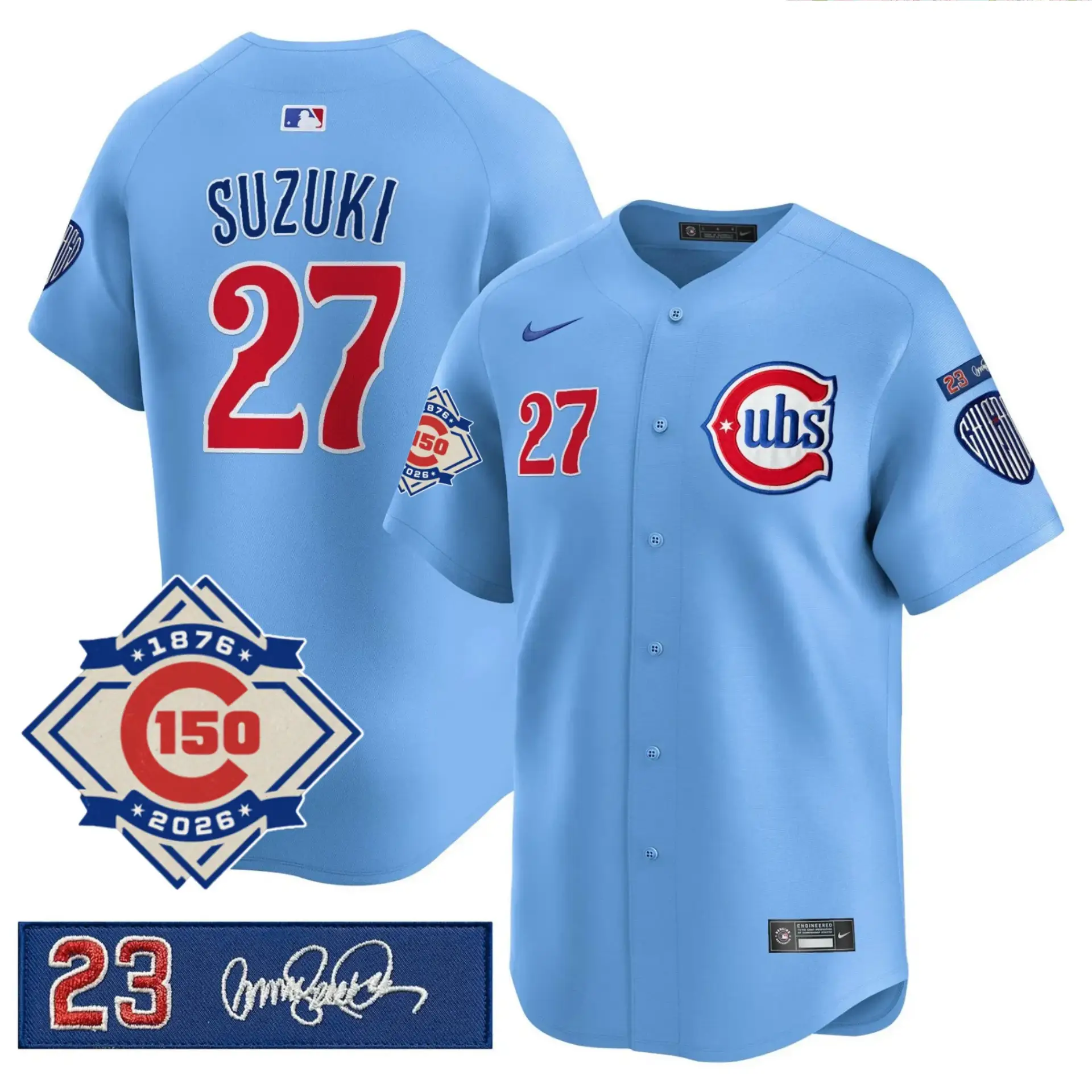 CHC Limited Jersey - 150th Anniversary & 'Ryno' Tribute Patch - All Stitched by Chicago Cubs