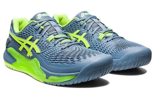 Asics Gel Resolution 9 Steel Blue Hazard Green 1041A330-400 by Air Jordan