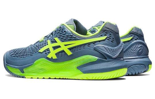 Asics Gel Resolution 9 Steel Blue Hazard Green 1041A330-400 by Air Jordan