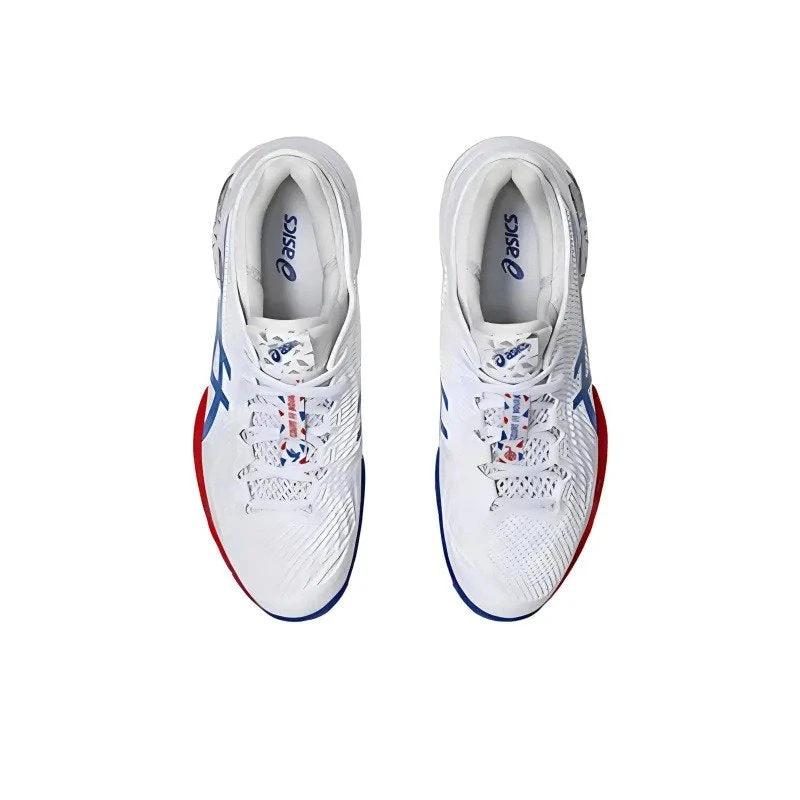 Asics Court Ff 3 Novak White Blue Red 1041A480 100 by Air Jordan