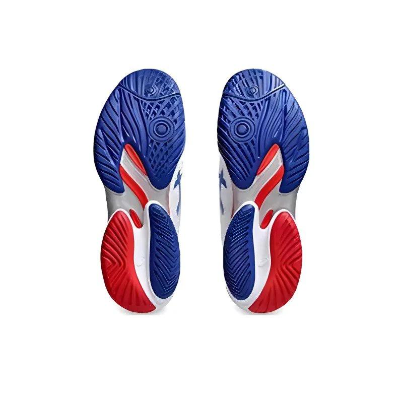 Asics Court Ff 3 Novak White Blue Red 1041A480 100 by Air Jordan