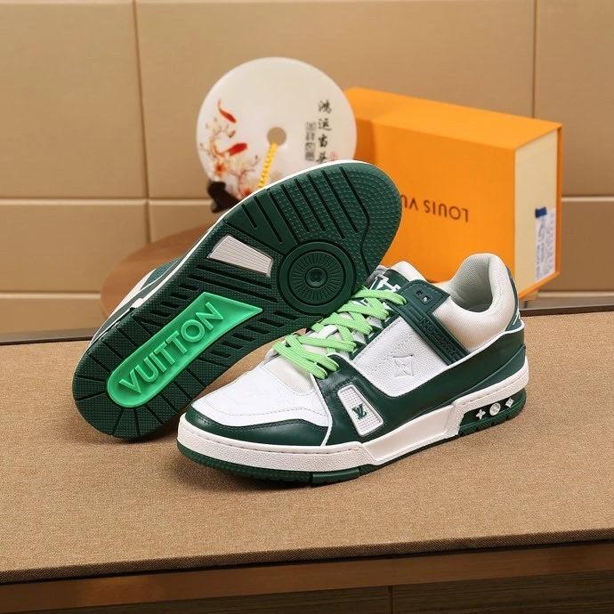 Luxury Virgil Trainer Sneakers Shoes Signature Green by Air Jordan