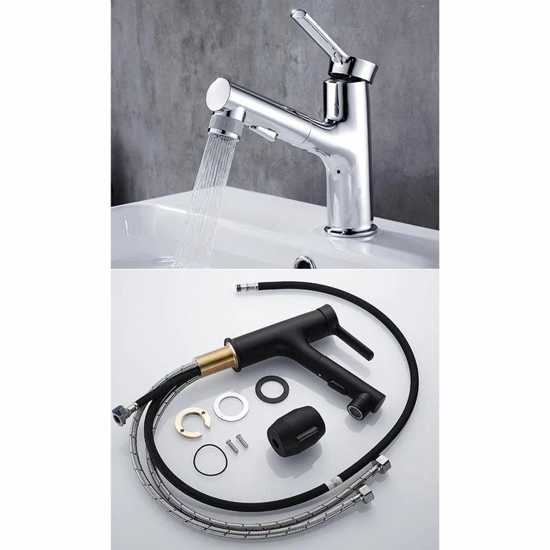 Contemporary sink faucet pull-out basin tap with lever handle by BowLift