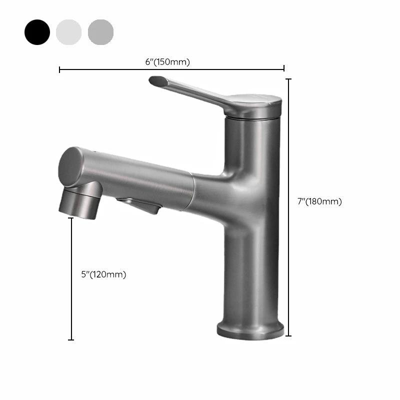 Contemporary sink faucet pull-out basin tap with lever handle by BowLift