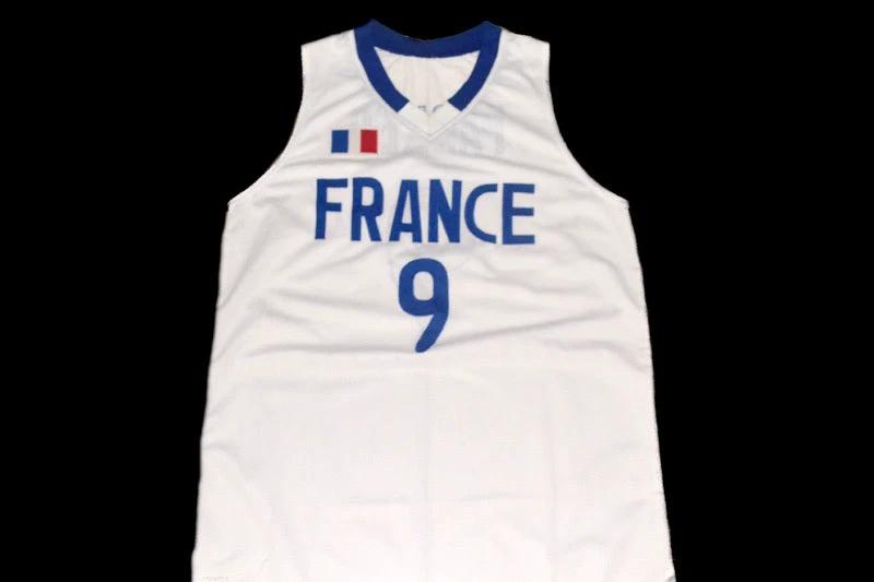 Tony Parker Jersey #9 Team France Basketball White by My store basketball
