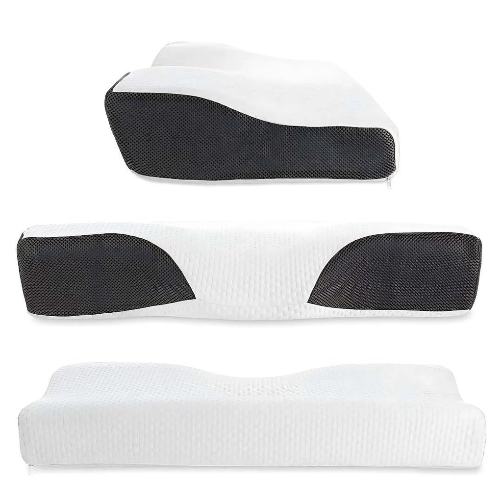 RestAlign Memory Foam Neck Support Pillow | Contoured Alignment for Neck Pain Relief and Improved Sleep Quality Bowlift by Bowlift