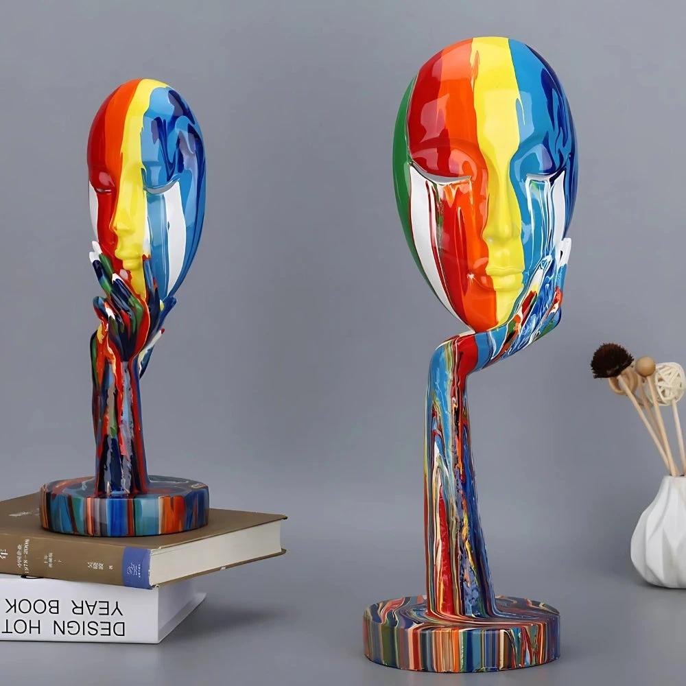 Female Thinker Colorful Art Sculpture by Casa & Beyond