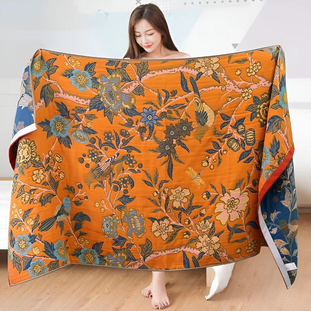 Hibiscus Reversible Bath Towel by Casa & Beyond