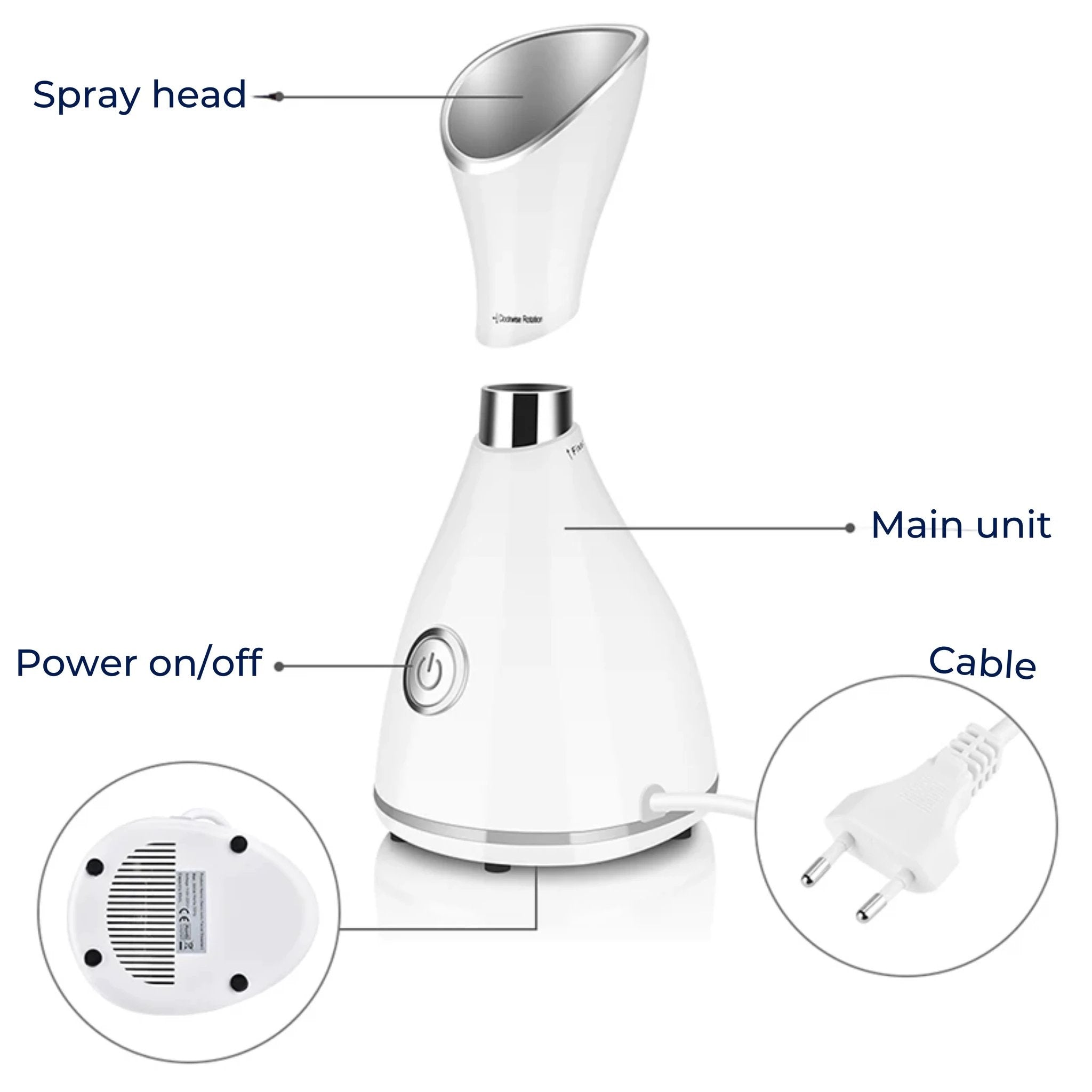 GlowMist | Facial Steamer – Deep Pore Cleanse – Fine Mist Technology – At-Home Skincare Bowlift by Bowlift