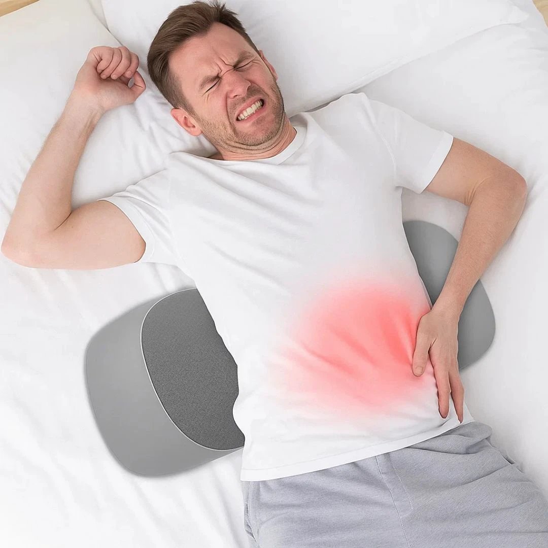 SpineEase | Lumbar Support Memory Foam Pillow – Back Pain Relief – Breathable Cover – Ergonomic Sleep Aid Bowlift by Bowlift