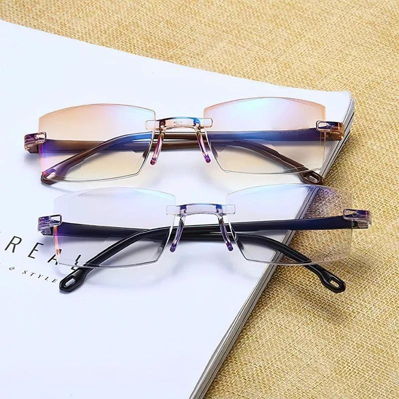2024 new high hardness anti-blue light sapphire reading glasses dual focus intelligent reading glasses by BowLift