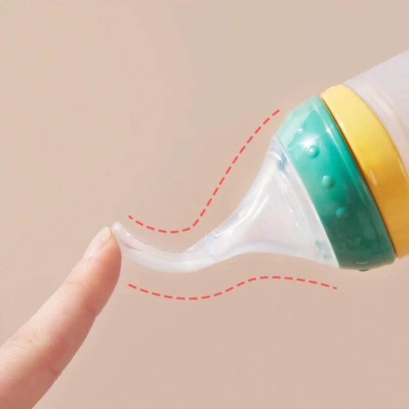 Baby Feeding Bottle with Spoon by BowLift