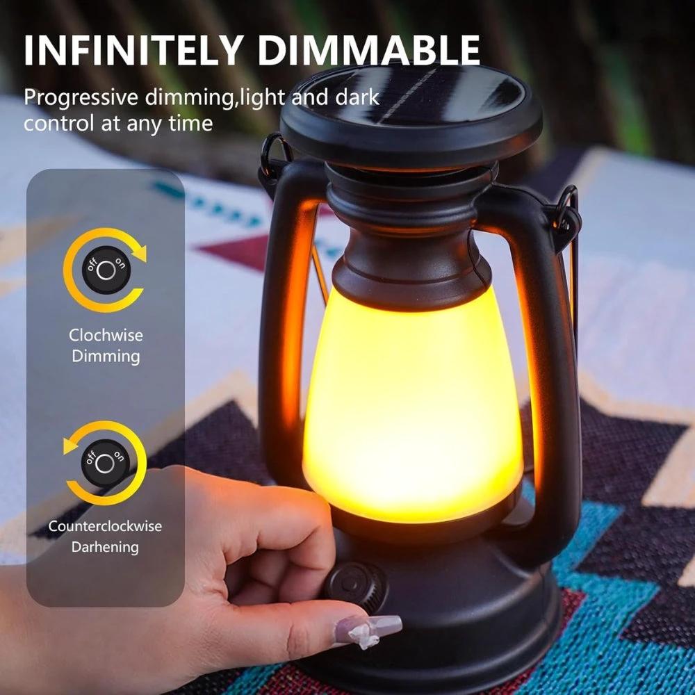 Solar Dimmable USB Camping Lantern by Casa & Beyond