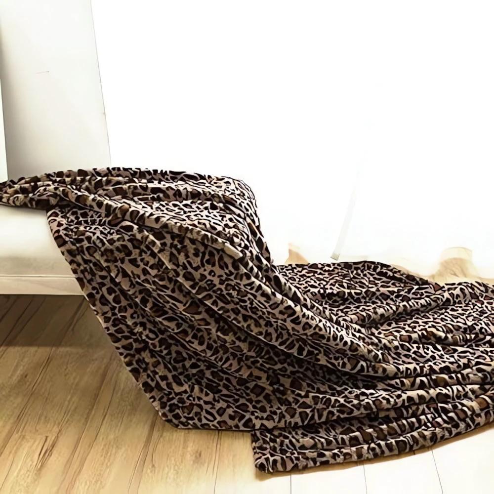Wild Elegance Leopard Print Blanket by Casa & Beyond