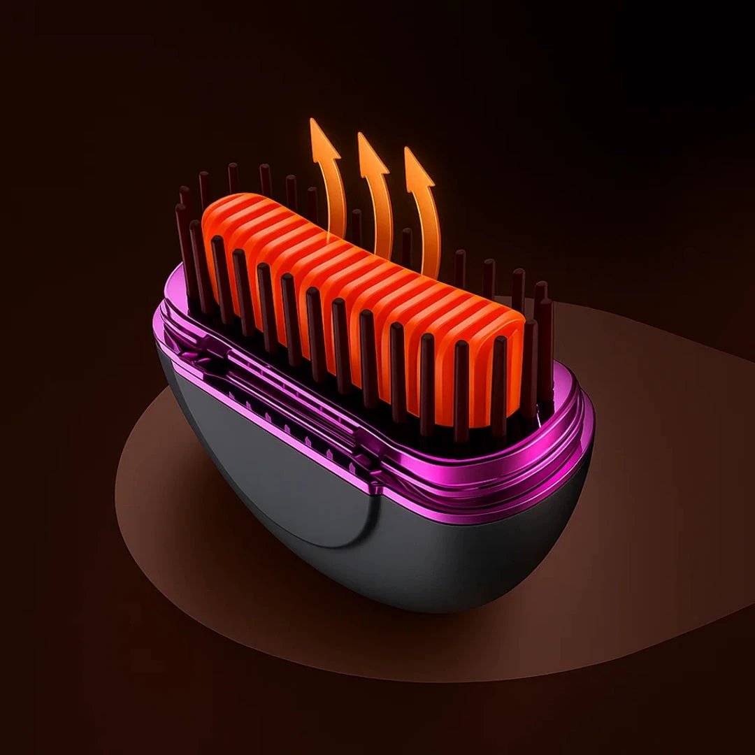 Fast Heat Up – Mini Comb Design – Frizz-Free Finish – Quick Touch-Ups for Travel & Daily Use Bowlift by Bowlift