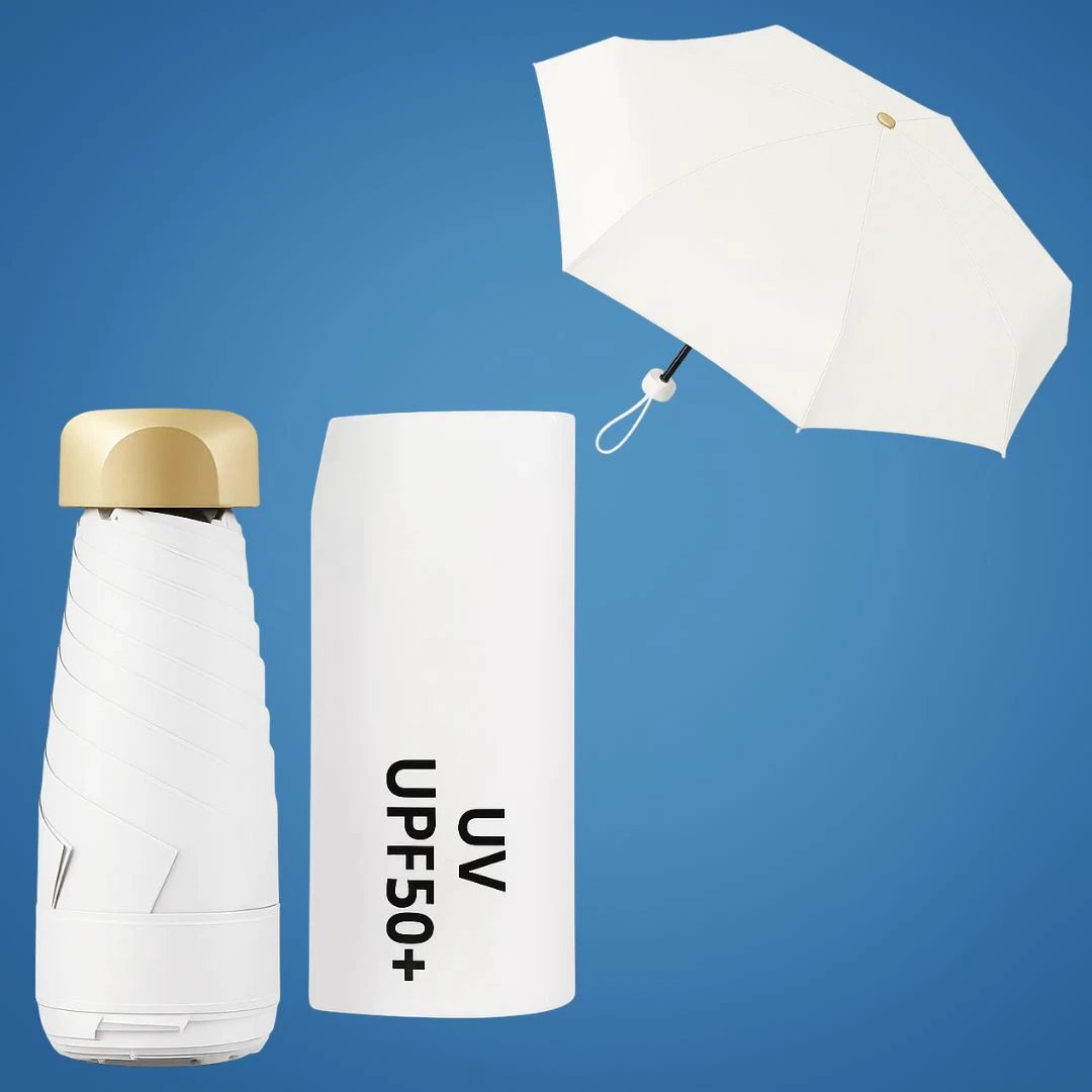 UrbanBrolly | Mini UV Folding Umbrella – UPF 50+ Sun Protection – Water‑Repellent – Lightweight Pocket‑Size Travel Use Bowlift by Bowlift