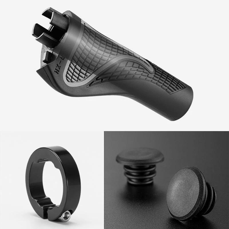 Ergonomic bicycle grips with shock absorption and horns (1 pair) by Bowlift