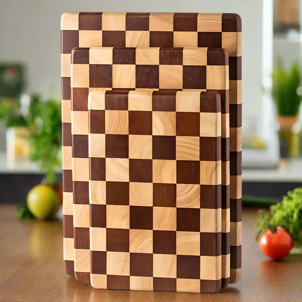 Chess-Inspired Acacia Wood Chopping Board by Casa & Beyond