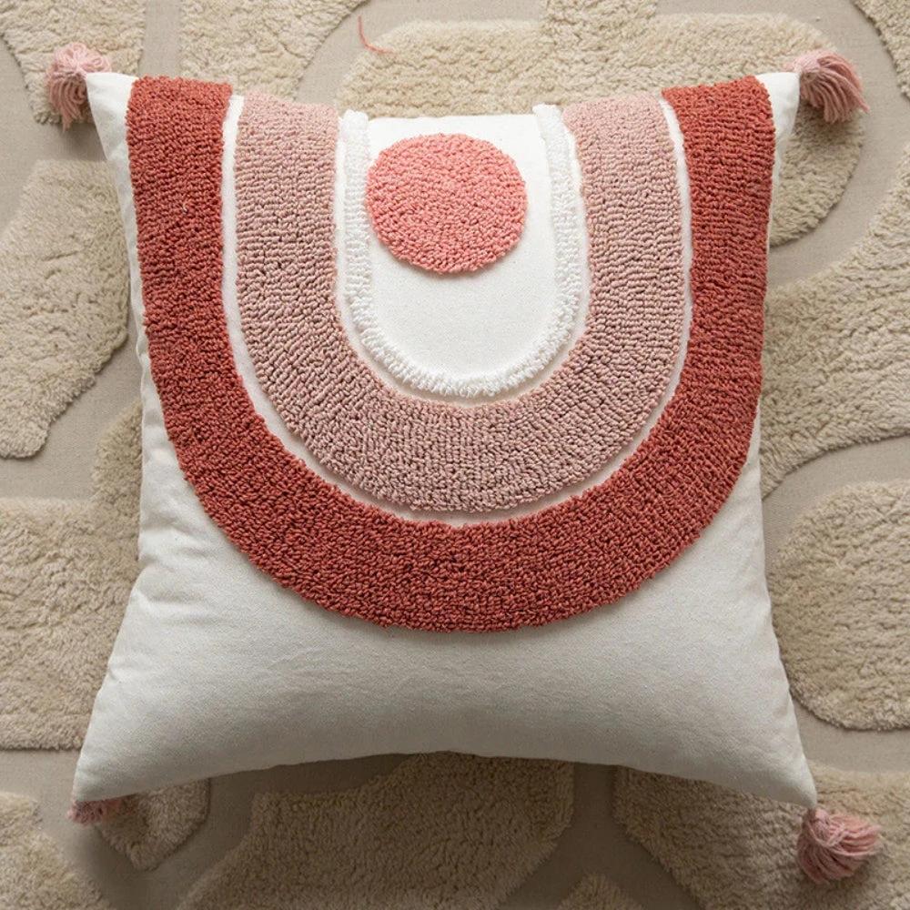 Tassel-Trimmed Boho Floral Cushions by Casa & Beyond