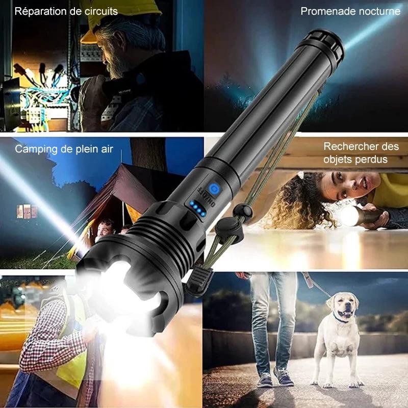 Tactical rechargeable laser LED flashlight by Bowlift