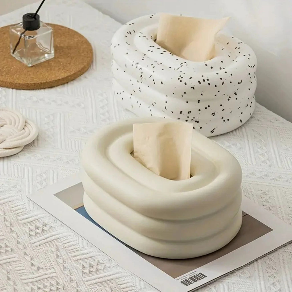 Lustre Ceramic Tissue Holder by Casa & Beyond