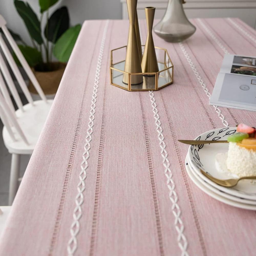 Elegant Cotton Linen Tablecloth by Casa & Beyond