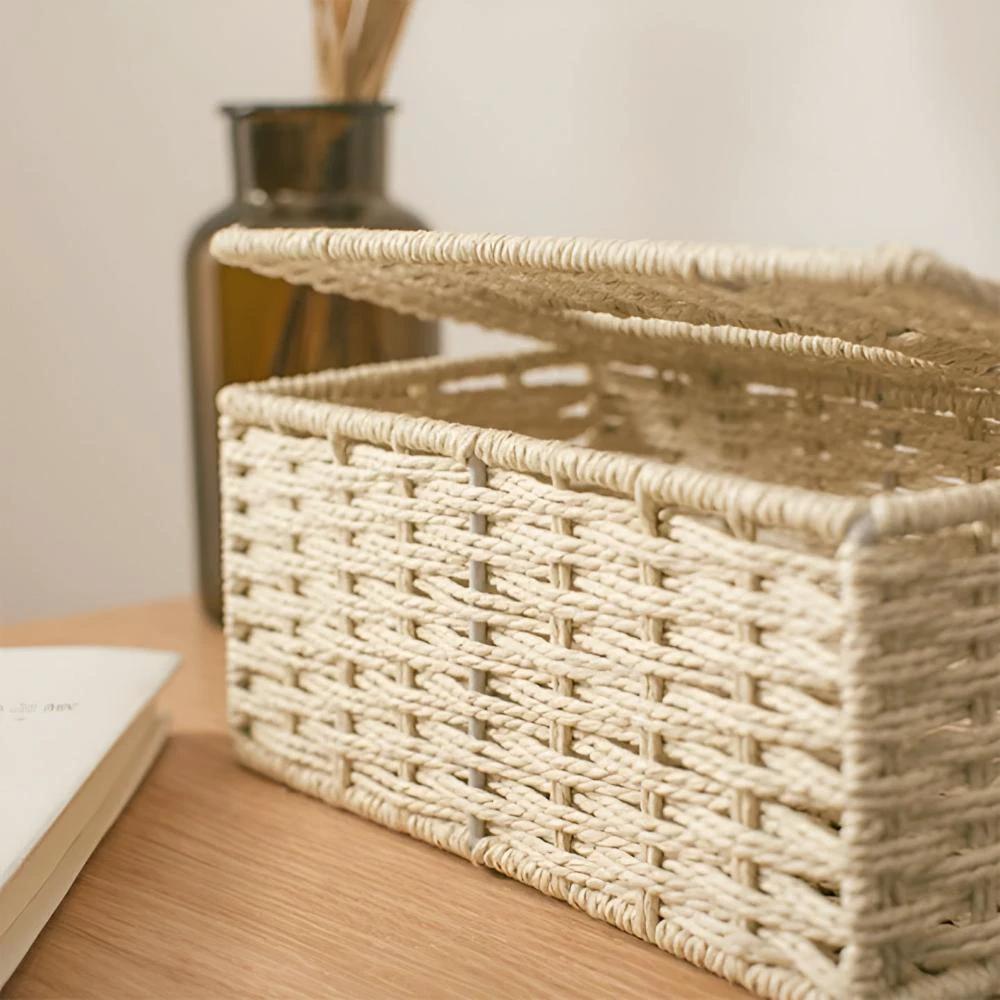 Rustic Rattan Tissue Box by Casa & Beyond