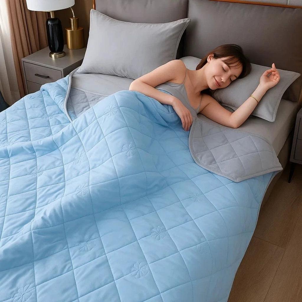 SilkCool | Cooling Blanket – Instant Cooling Comfort – Silky Hypoallergenic Fibre – Prevents Overheating – Relief for Night Sweats Sensitive Skin Bowlift by Bowlift