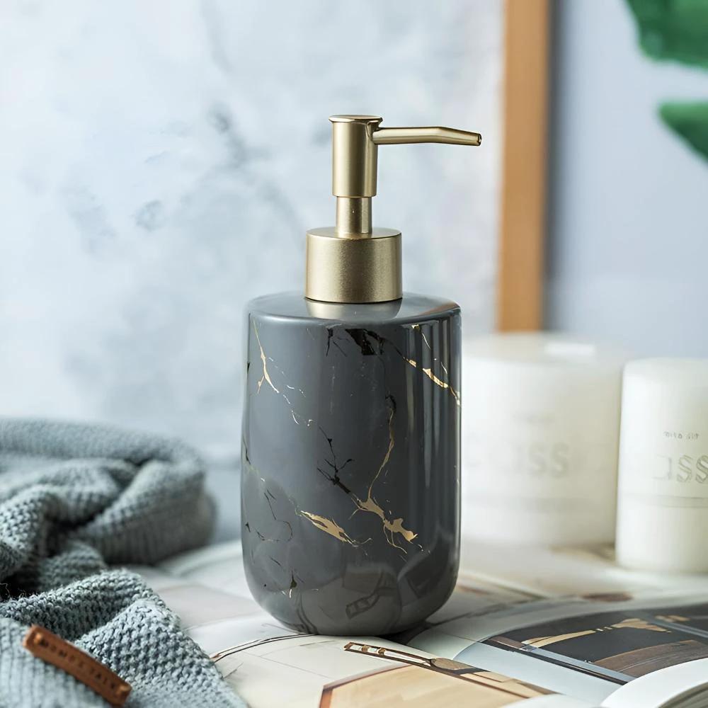 Golden Marble Luxe Dispenser by Casa & Beyond