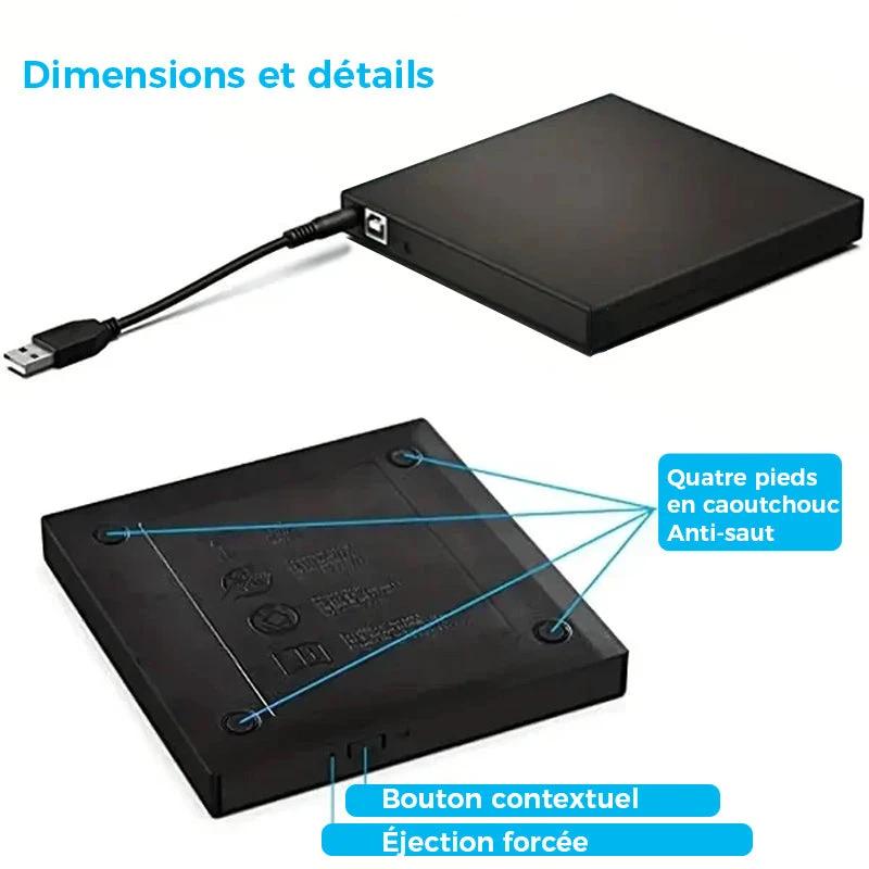 External CD DVD Drive by Bowlift