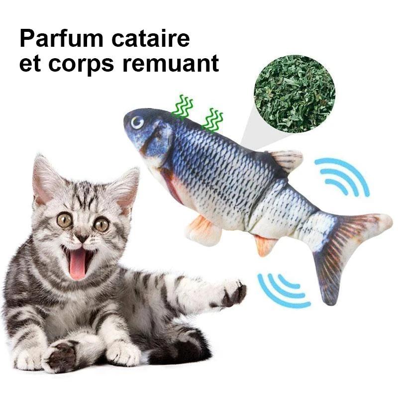 USB rechargeable simulation fishing toy for cats by Bowlift