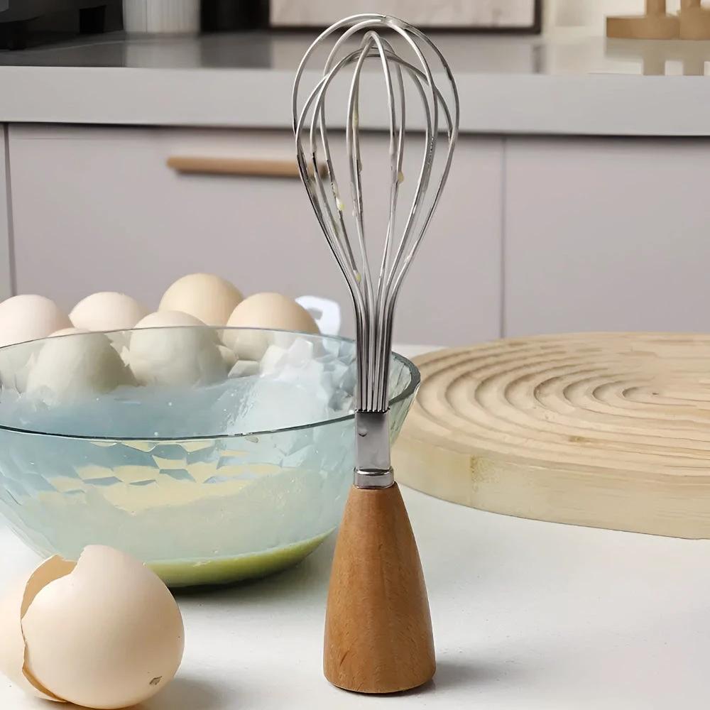 Mini Whisk with Wooden Grip by Casa & Beyond